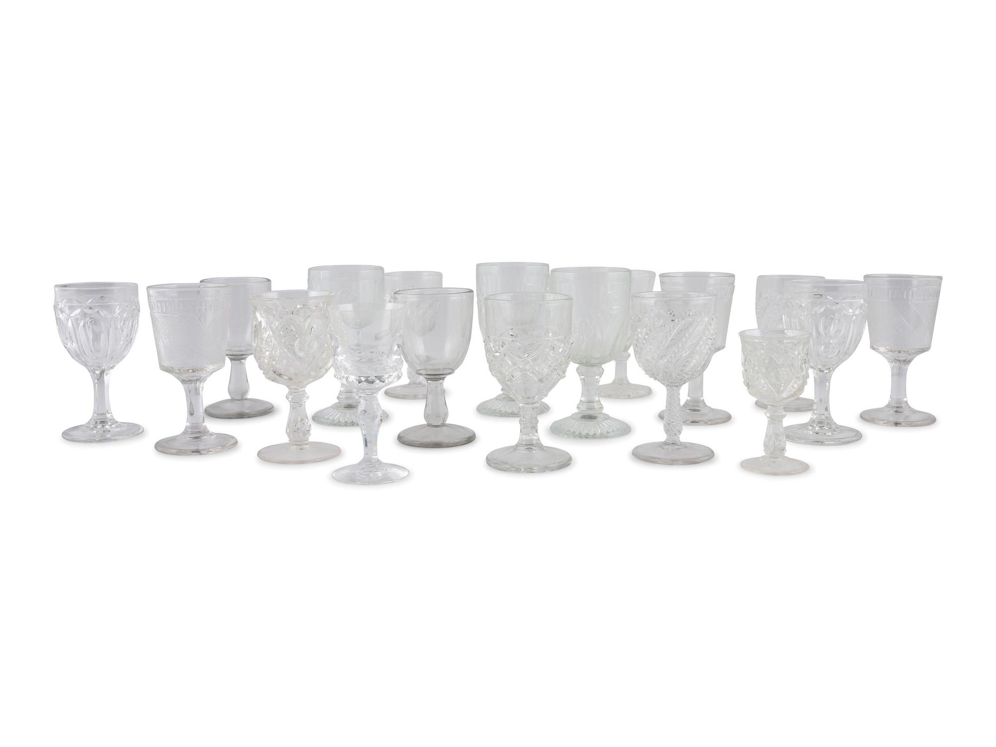 A Group of Molded Glass Cordials
