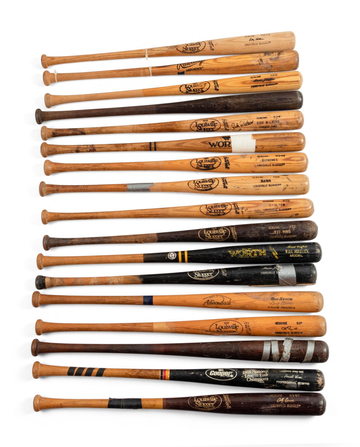 A Large Group of Assorted Game Used/Issued Baseball Bats Gifted to Former Chicago Cubs Wrigley Field Head Scorekeeper,