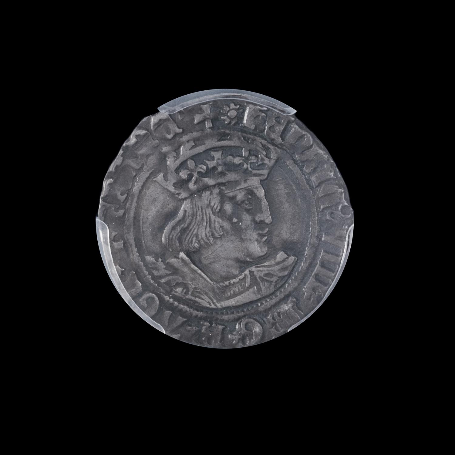 MEDIEVAL: Henry VIII Silver Groat (1526-44) — PCGS GRADED XF45.