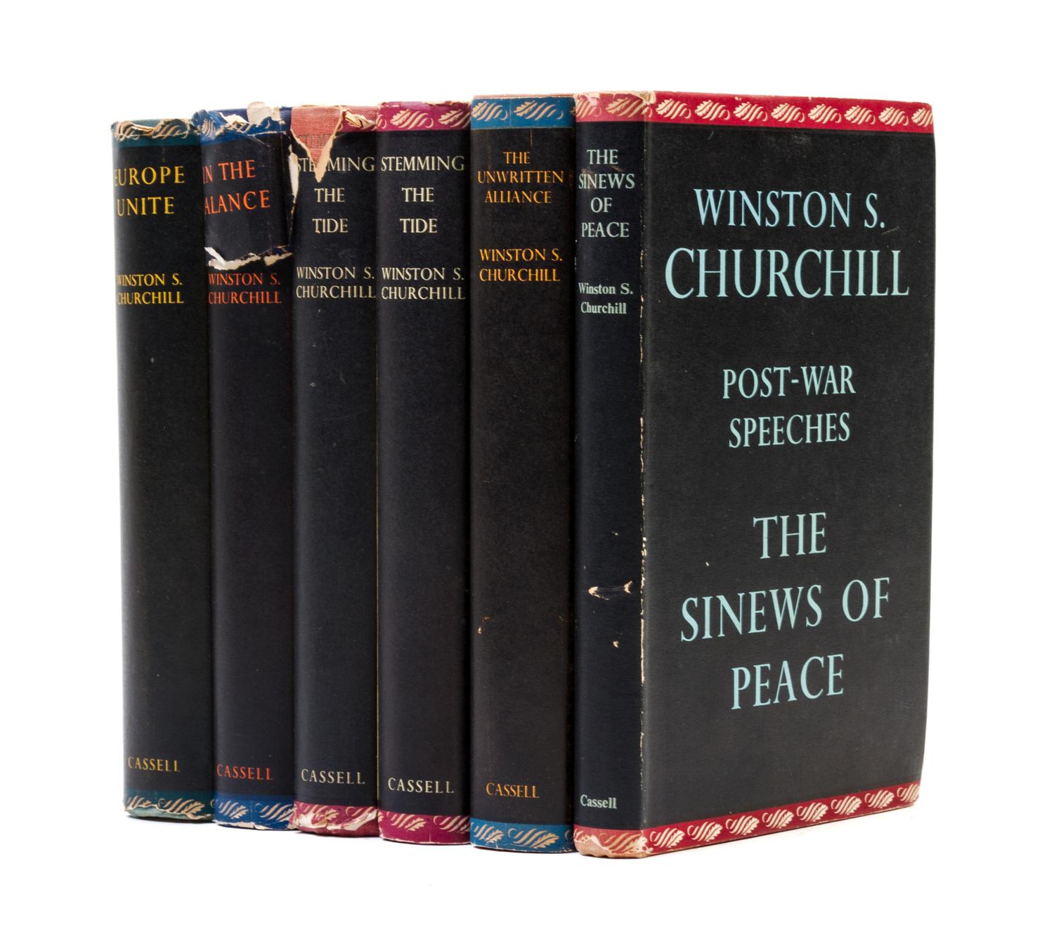 CHURCHILL, WINSTON. Post-War Speeches. London, 1948-1961. 6 vols.