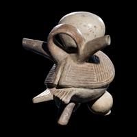 A Calima Bichrome Bird Effigy Vessel