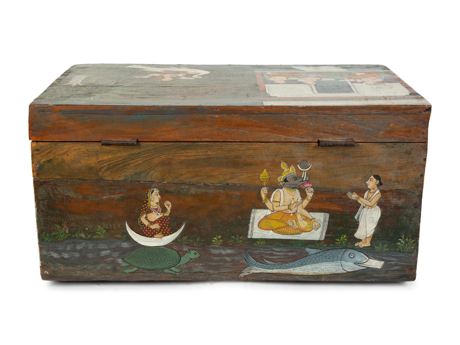 An Indian Painted Chest — 20TH CENTURY