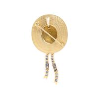 MISSIAGLIA, YELLOW GOLD AND SAPPHIRE HAT PENDANT/BROOCH