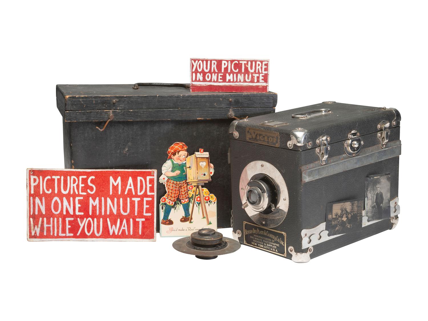 [CAMERAS]. An eclectic group of 4 cameras, incl. Victor Street Camera by Benson Dry Plate Camera Co.