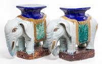 A Pair of Chinese Ceramic Garden Seats Height 20 1/4 inches. — SECOND HALF 20TH CENTURY