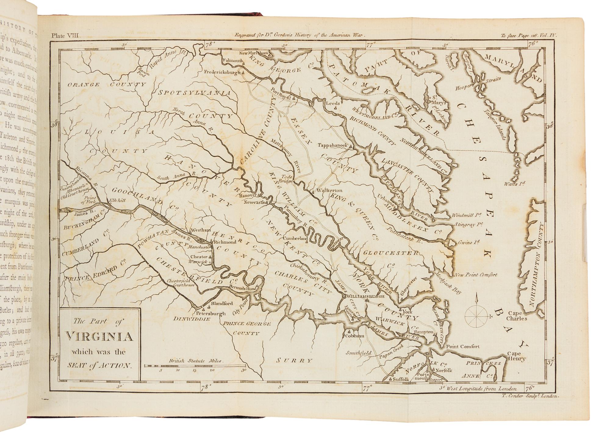 GORDON, William. The History of the Rise, Progress, and Establishment of the Independence of the United States of America. London, 1788