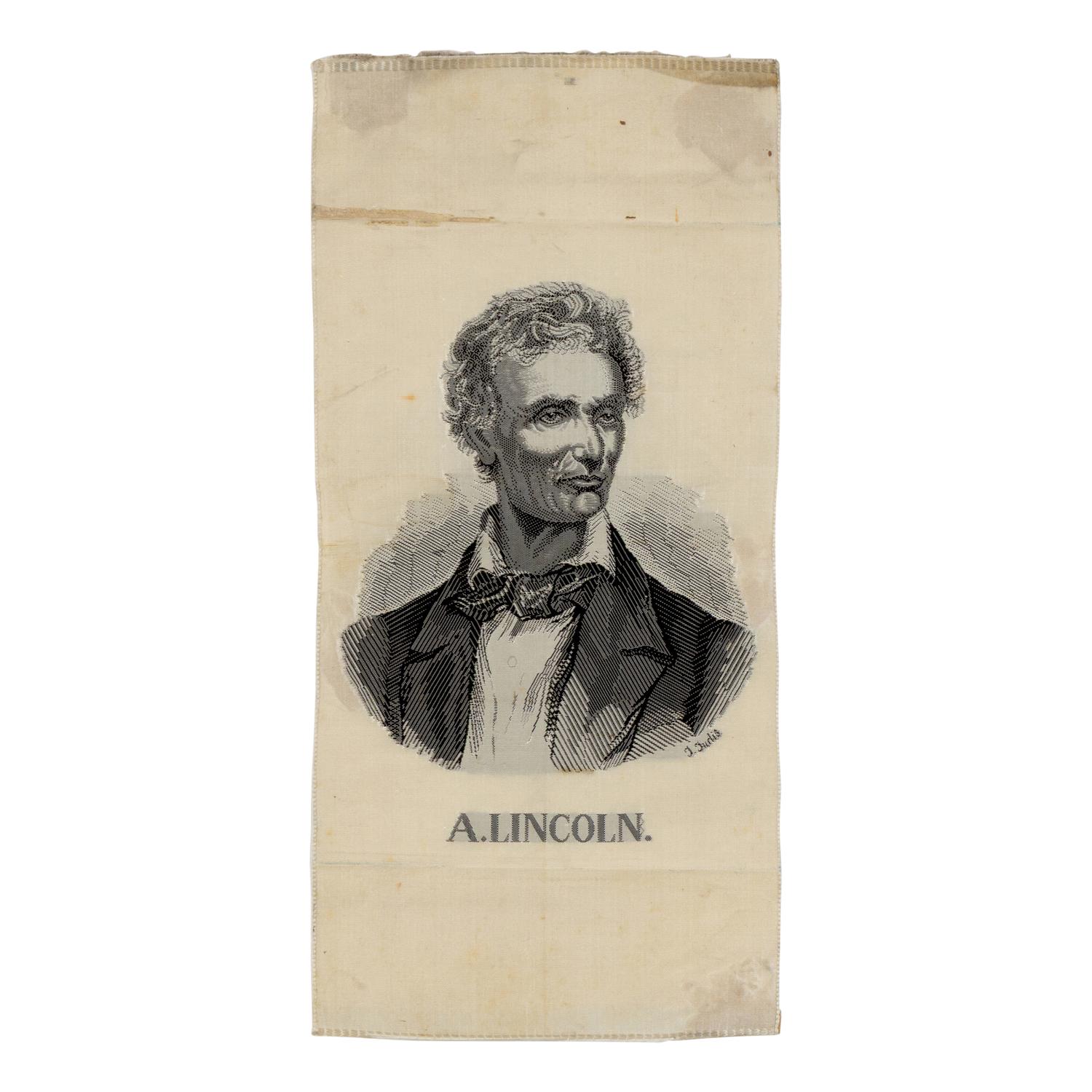 [LINCOLN, Abraham (1809-1865)]. A pair of Stevengraphs depicting Abraham Lincoln, comprising: