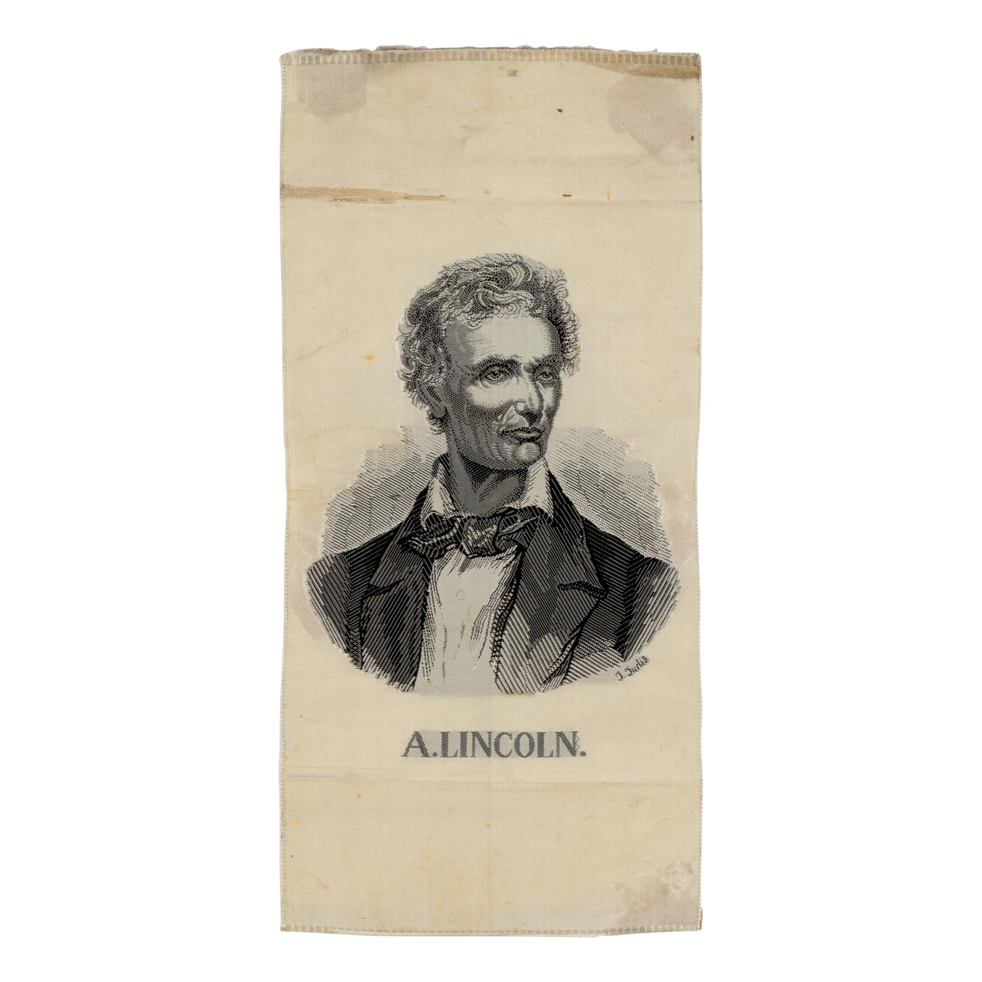 [LINCOLN, Abraham (1809-1865)]. A pair of Stevengraphs depicting Abraham Lincoln, comprising: