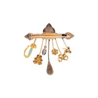 MULTI-GEM BROOCH