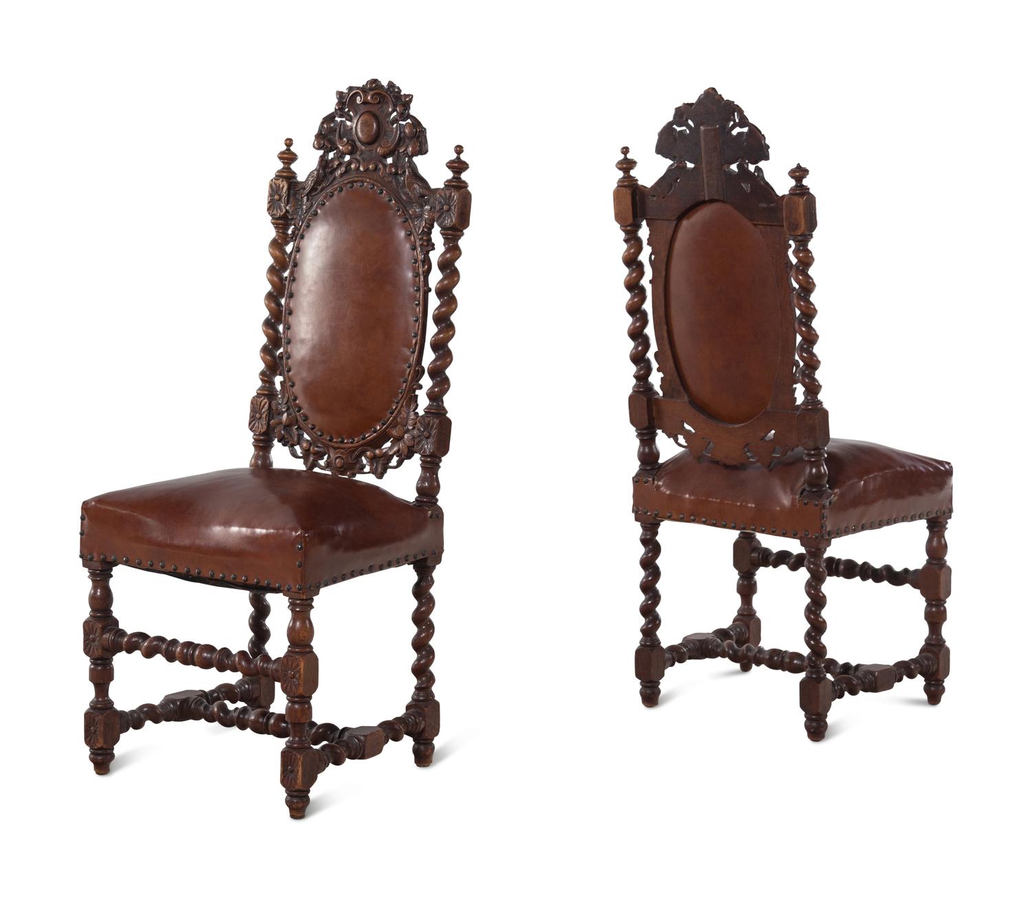 A Pair of William and Mary Style Side Chairs