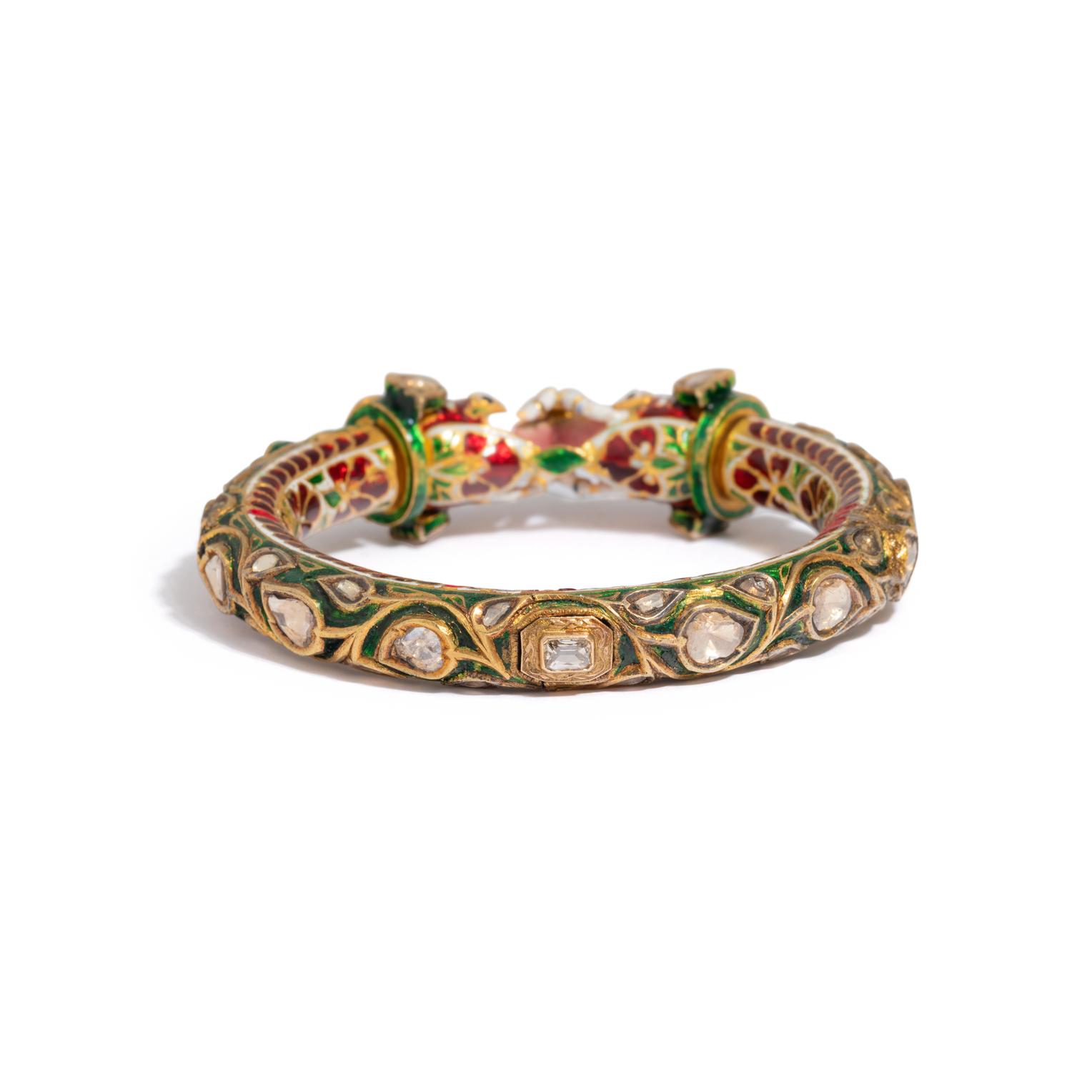 INDIAN, MUGHAL STYLE ELEPHANT BRACELET