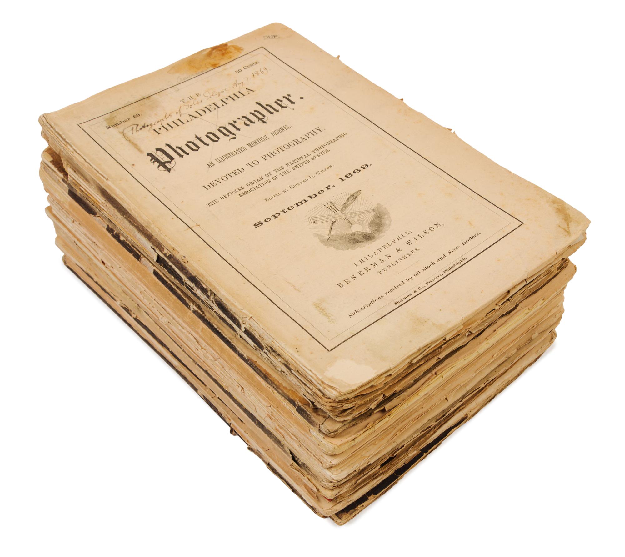 [PHOTOGRAPHY]. WILSON, Edward L., editor. The Philadelphia Photographer. 1866-1888.