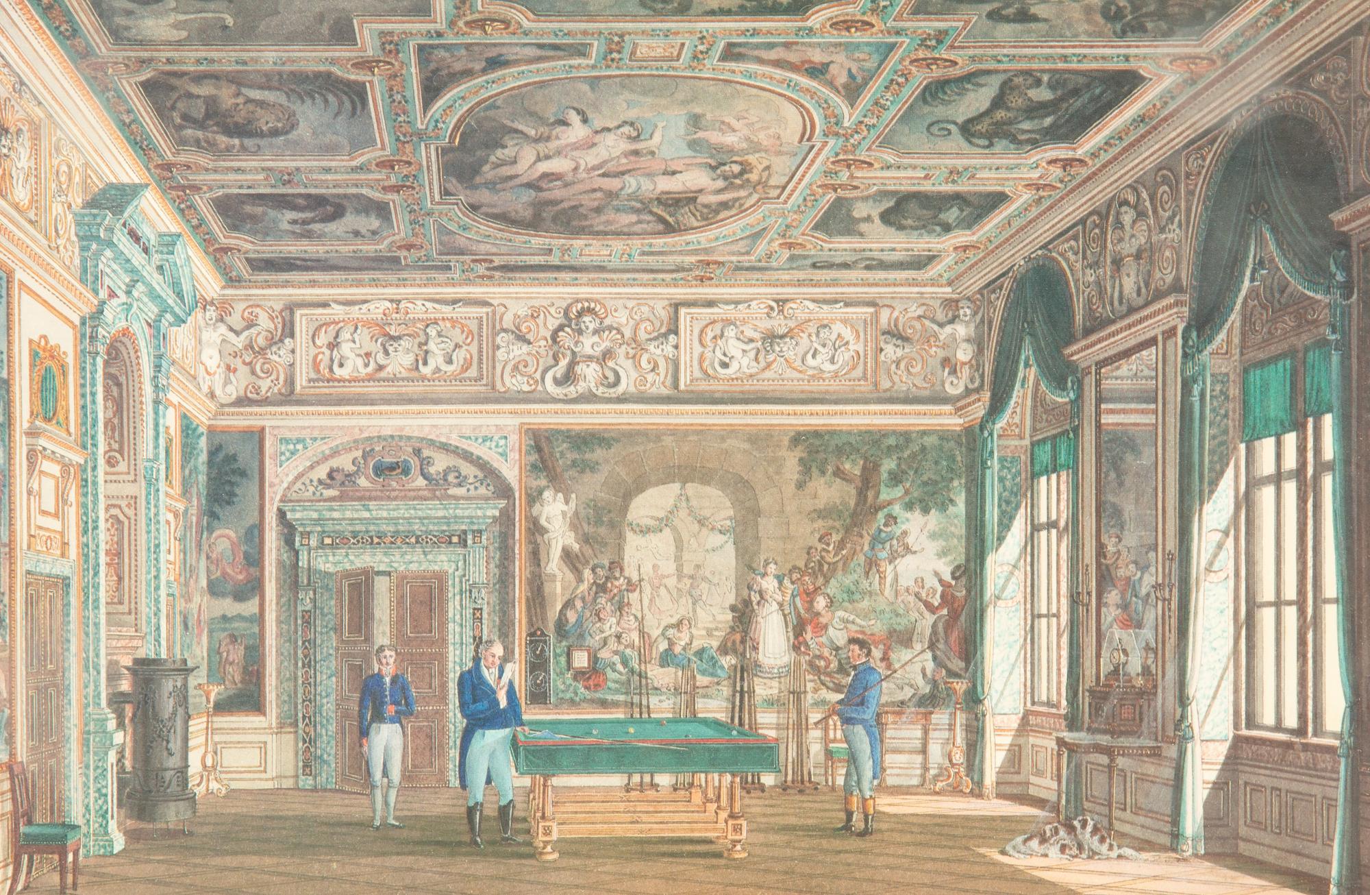 Three English Printed Illustrations of Interiors (COMBINED WITH 323866/160 )