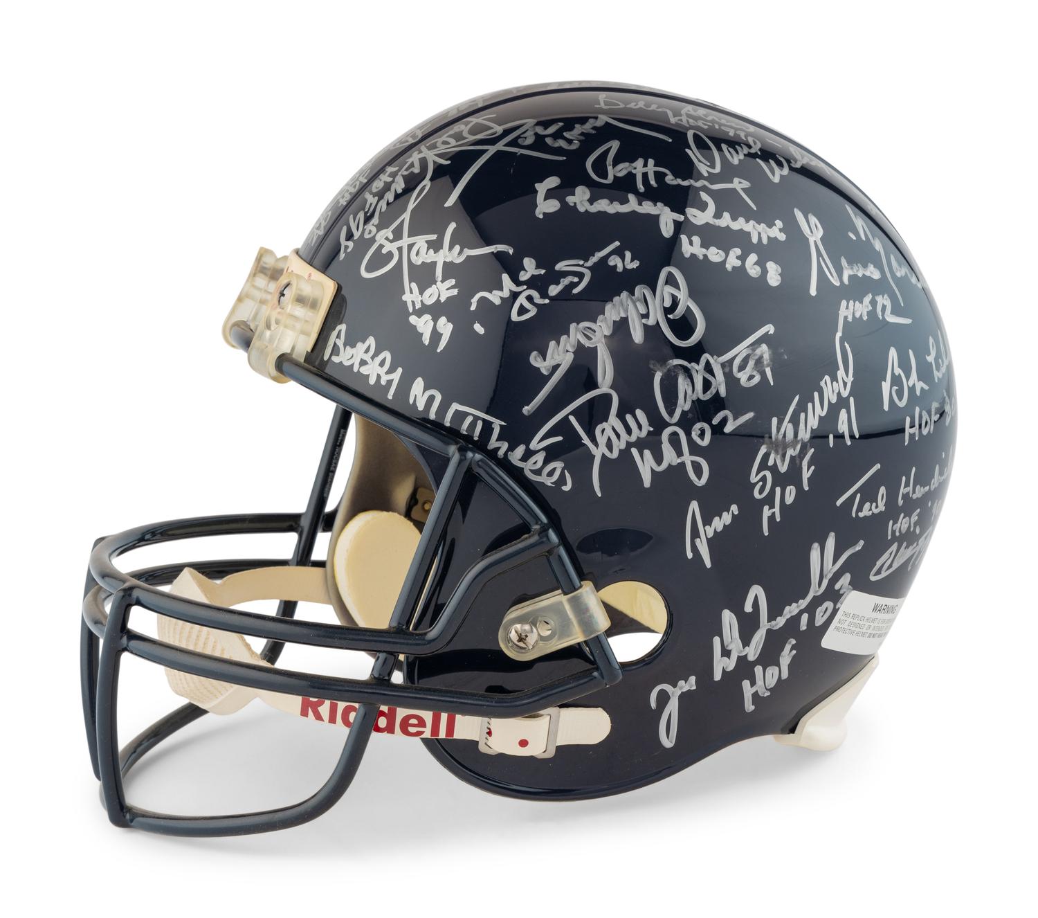 A Mike Ditka HOF Celebrity Golf Classic Multi Signed Autograph Football Helmet from The Collection of Mike Ditka