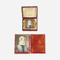 Sarah Goodridge (1788-1853) Portrait Miniature of Harriet Dawson McDonough (1761-1838) and Brooch