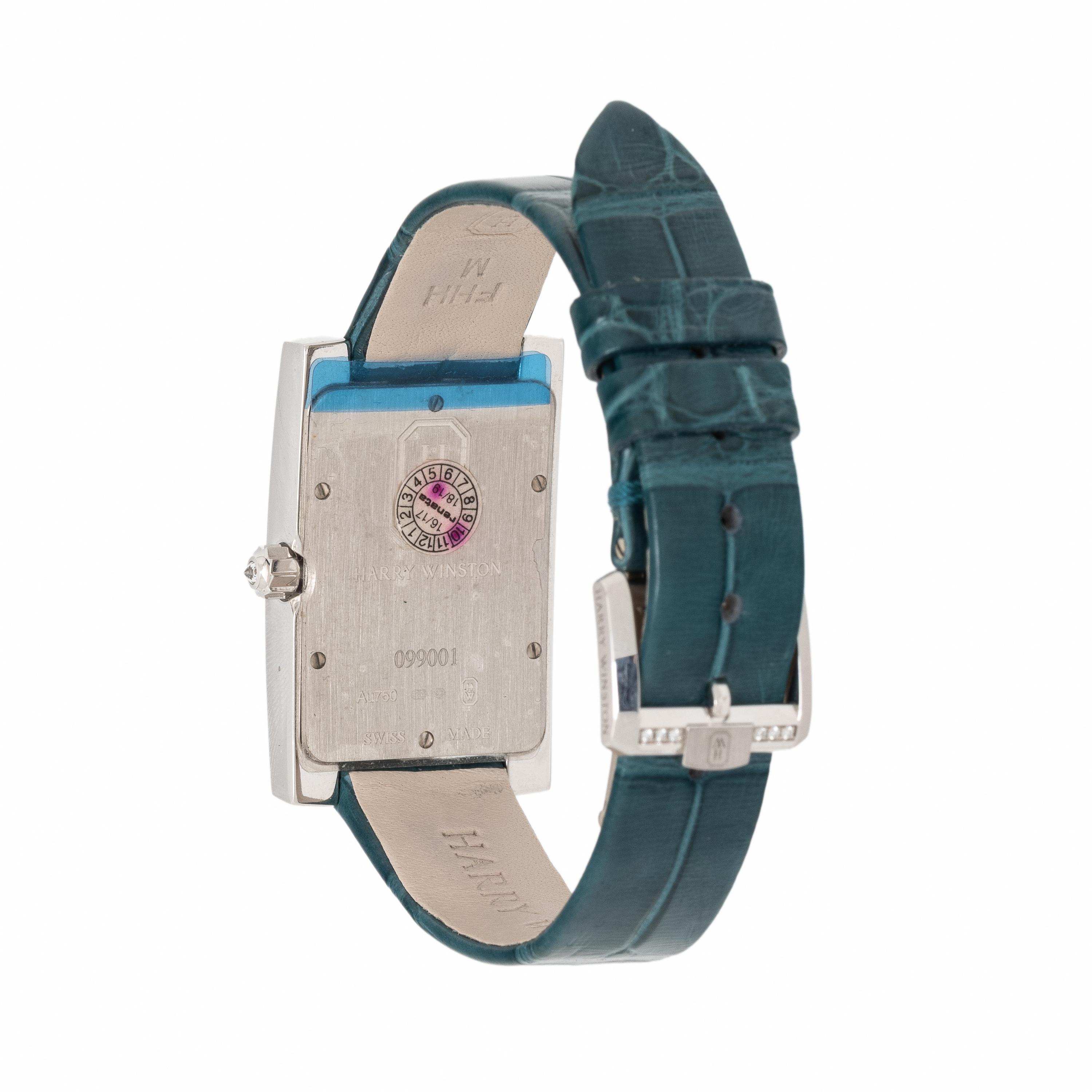 Harry Winston, 18K White Gold and Diamond 'Avenue Classic Cherry Blossom' Watch