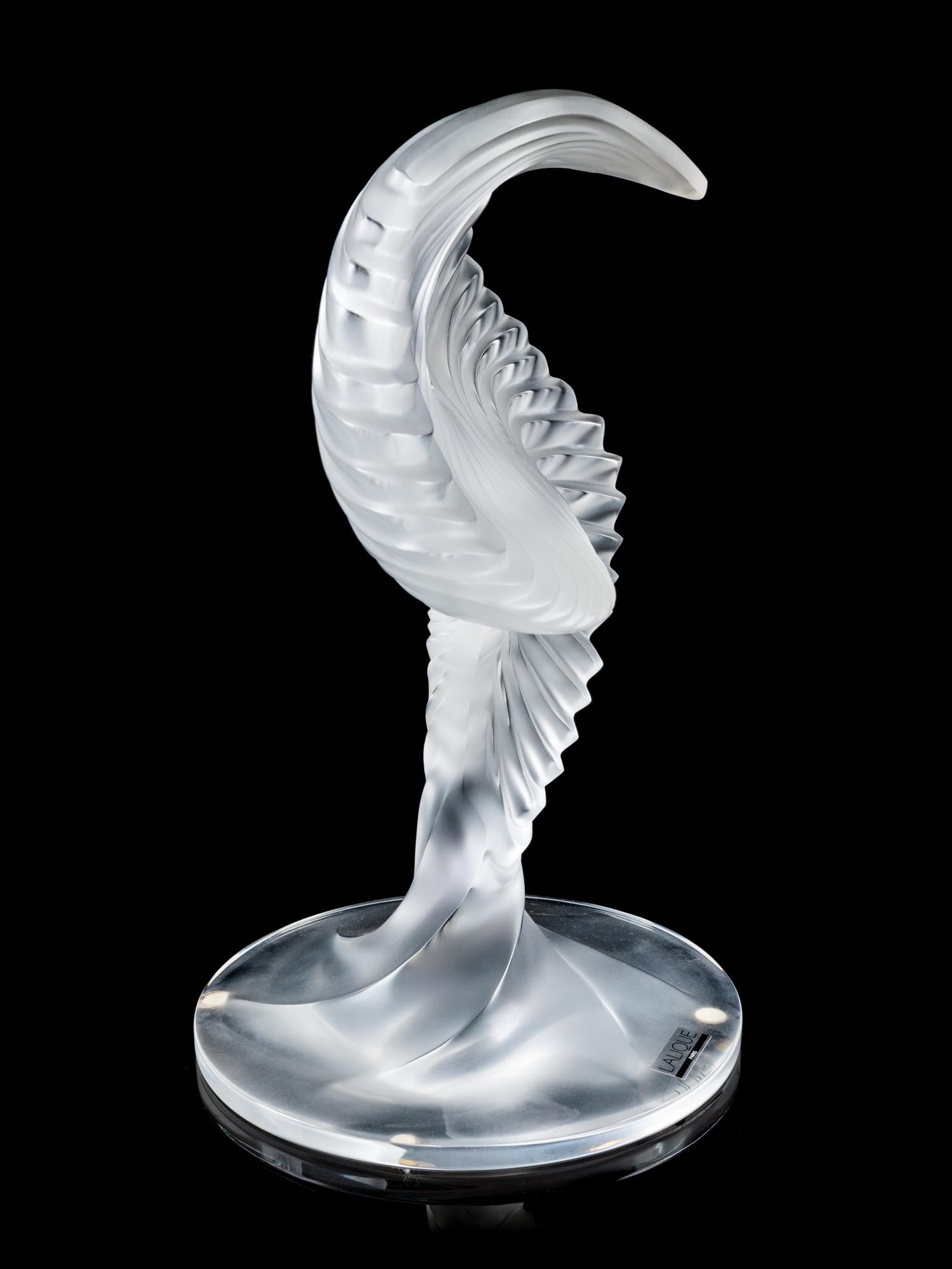 A Lalique Molded and Frosted Glass Sculpture