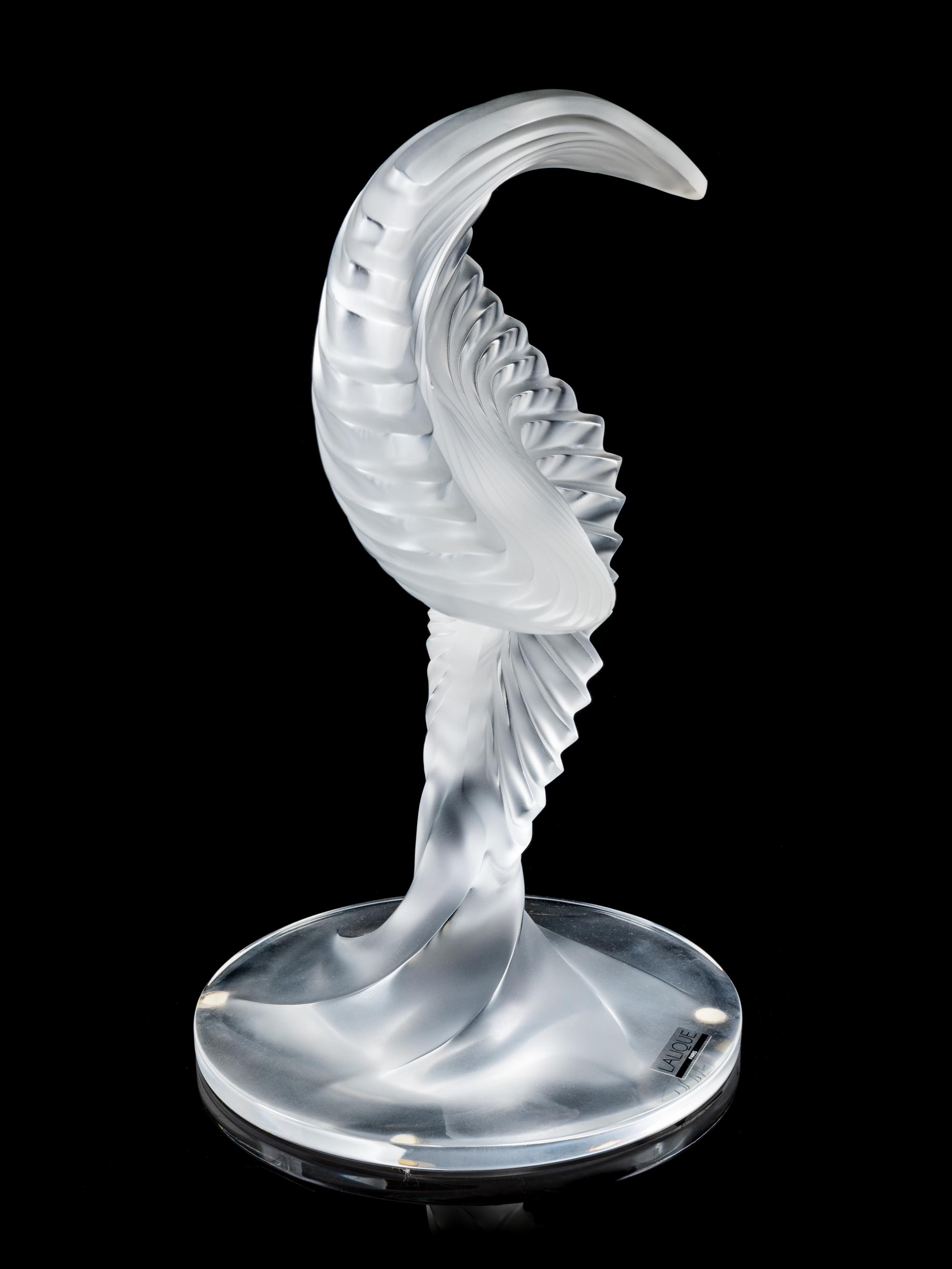 A Lalique Molded and Frosted Glass Sculpture
