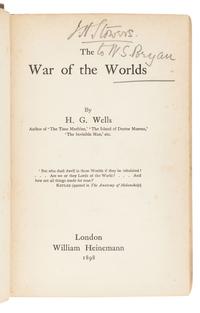 WELLS, H. G. (1866-1946). The War of the Worlds . London: William Heinemann, 1898.