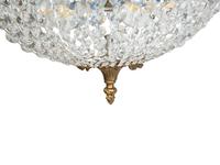 A Gilt Metal and Beaded Cut Glass Plafonnier