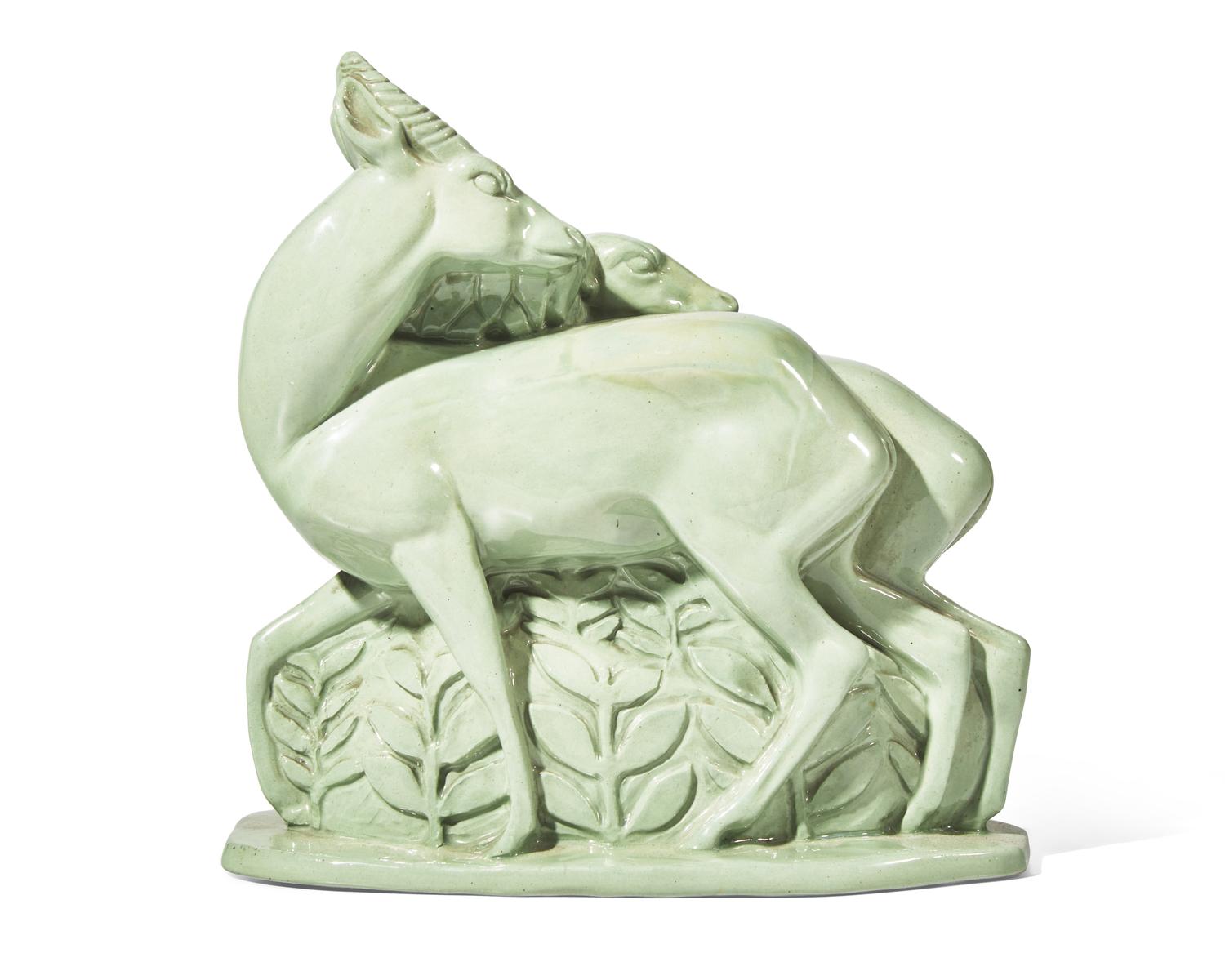 A Wedgwood Solid Gray Queensware Figural Group