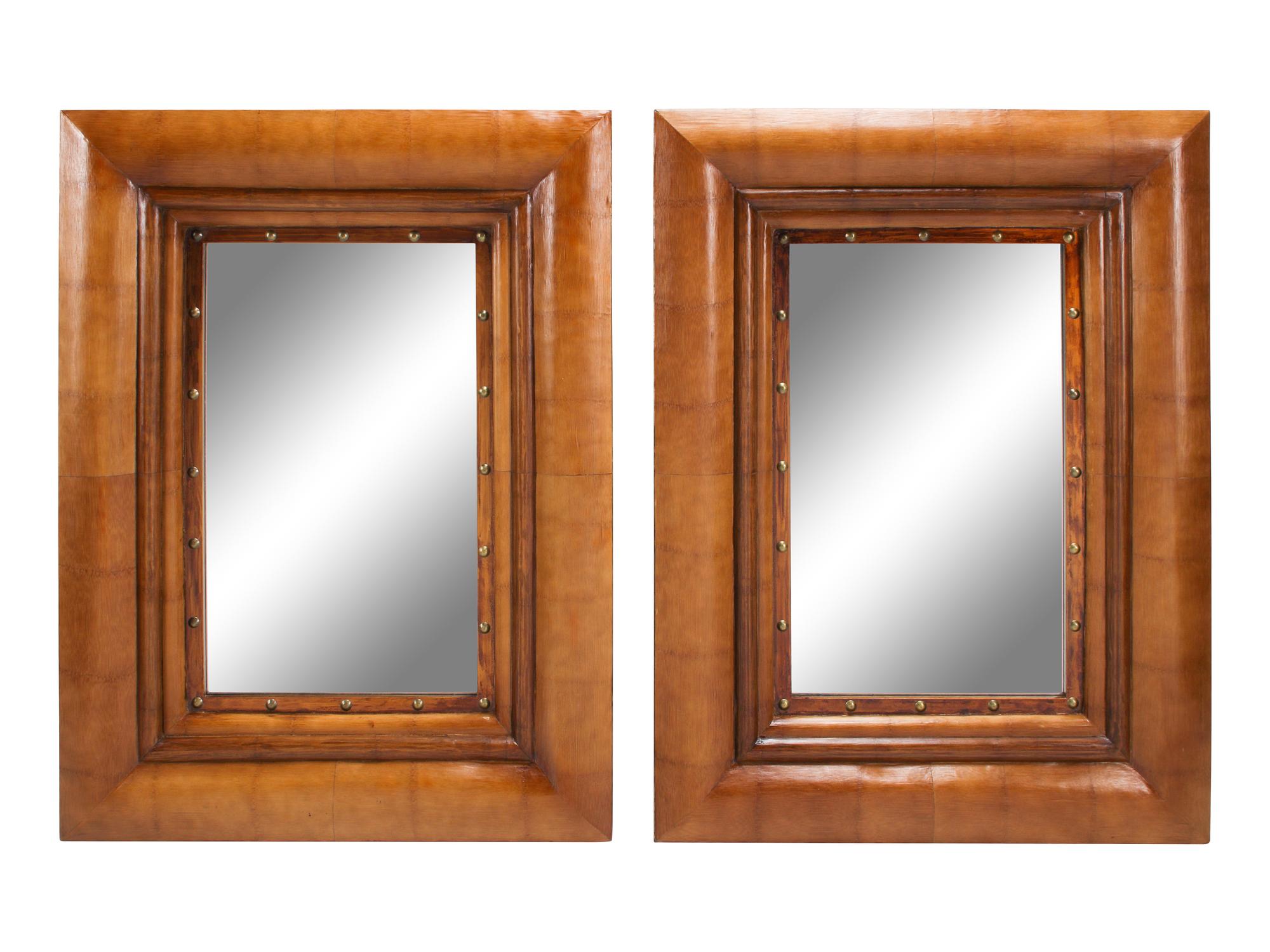 A Pair of Two-Tone Beveled Mirrors