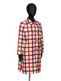 Bill Blass, Windowpane Check Coat, 1960's