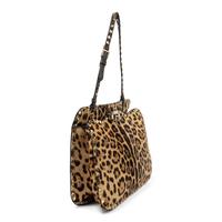 VALENTINO, JAGUAR-PRINT PONY ROCKSTUD BAG