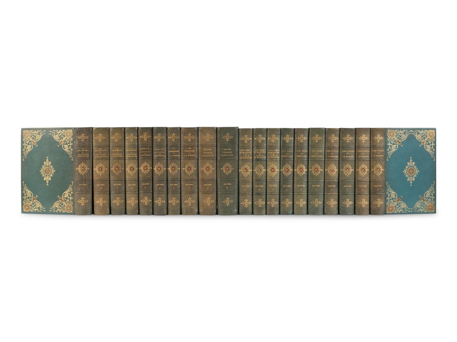 [FRENCH LITERATURE]. The Bibliophilist's Library . [ First Series ]. Volumes I-X. -- [ Second Series ]. Volumes I-X. Philadelphia: George Barrie for Subscribers only, n.d. [ca 1900].