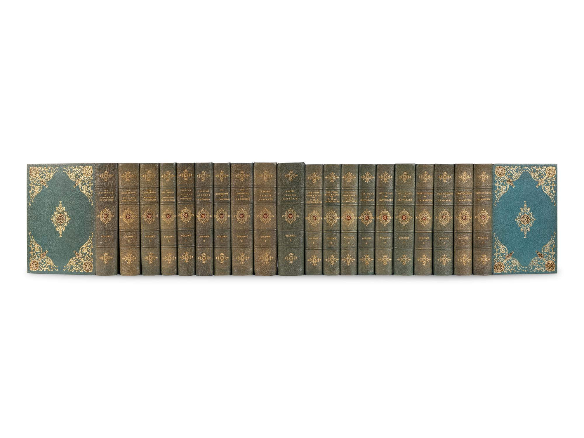 [FRENCH LITERATURE]. The Bibliophilist's Library . [ First Series ]. Volumes I-X. -- [ Second Series ]. Volumes I-X. Philadelphia: George Barrie for Subscribers only, n.d. [ca 1900].
