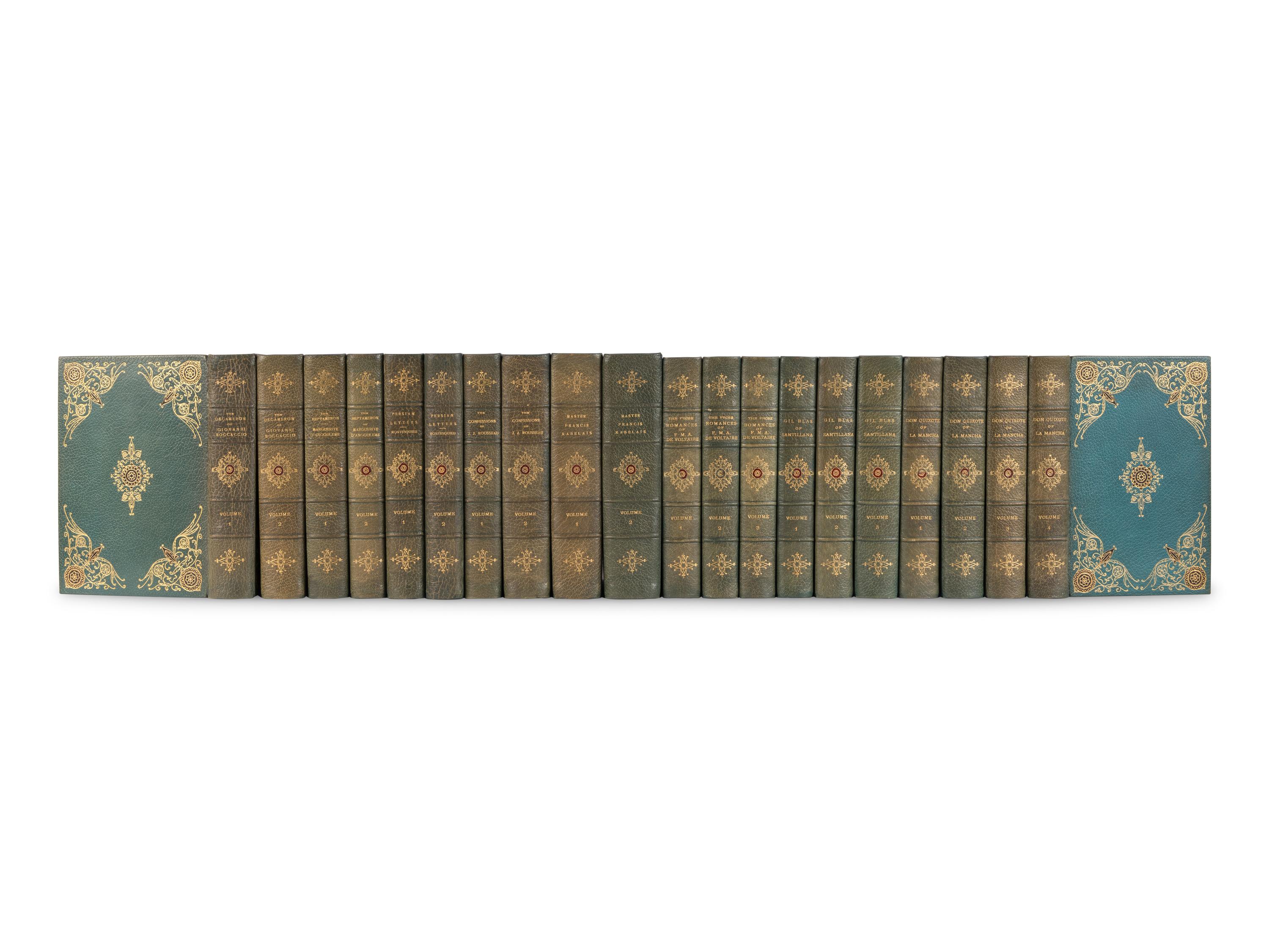 [FRENCH LITERATURE]. The Bibliophilist's Library . [ First Series ]. Volumes I-X. -- [ Second Series ]. Volumes I-X. Philadelphia: George Barrie for Subscribers only, n.d. [ca 1900].