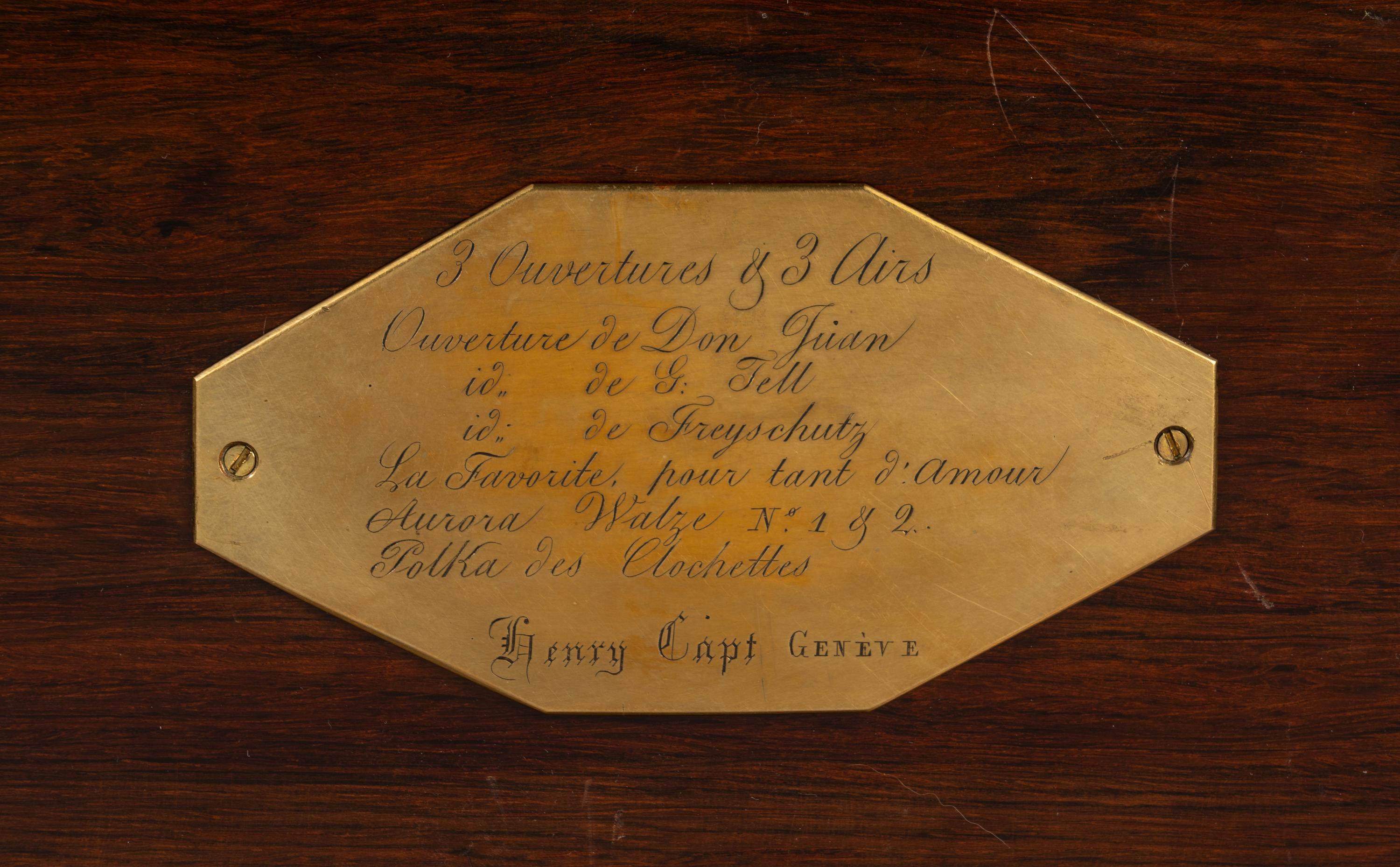 A Three-Overture and Three-Air Music Box by Henry Capt