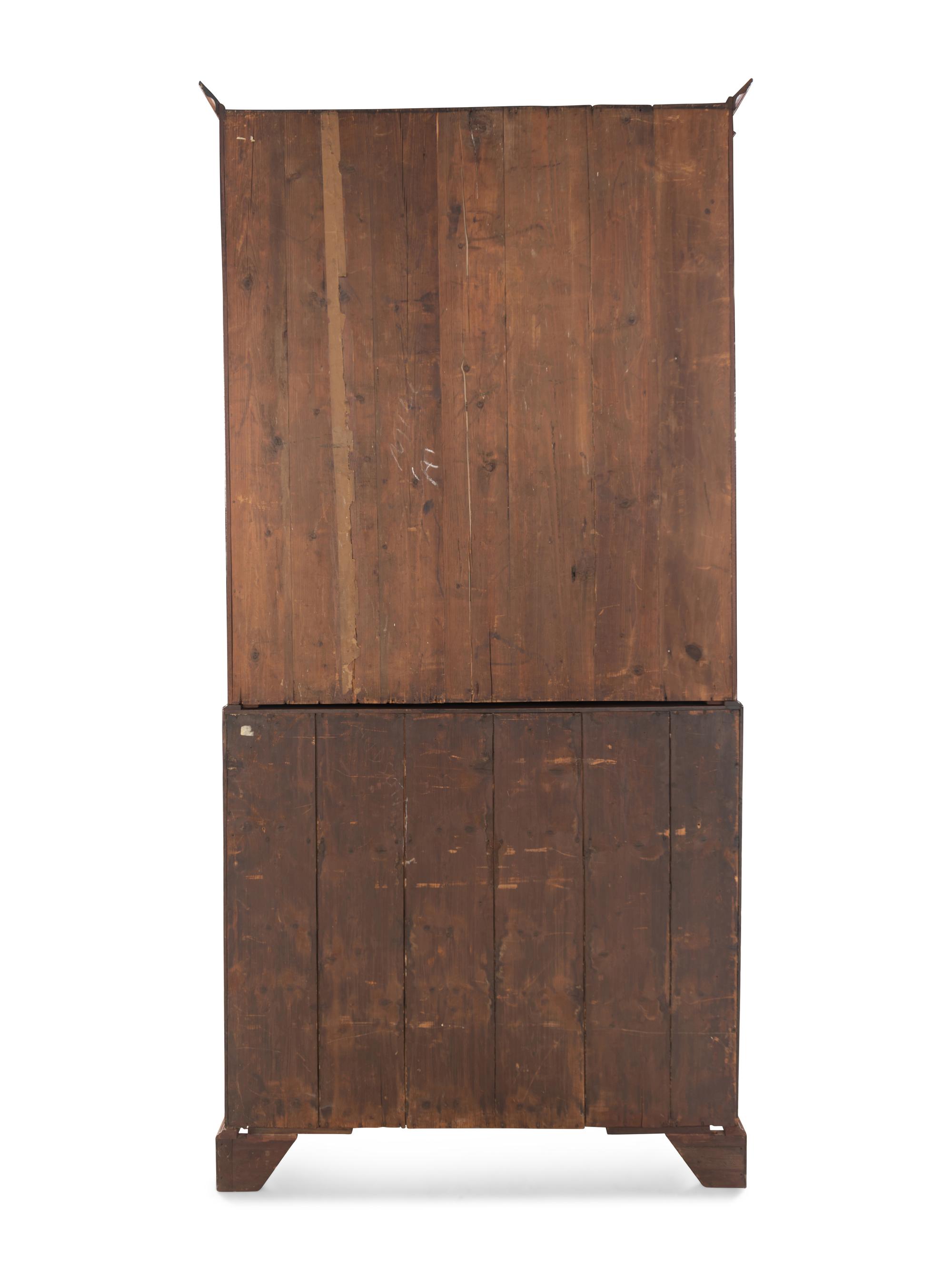 A George III Mahogany Bureau Bookcase