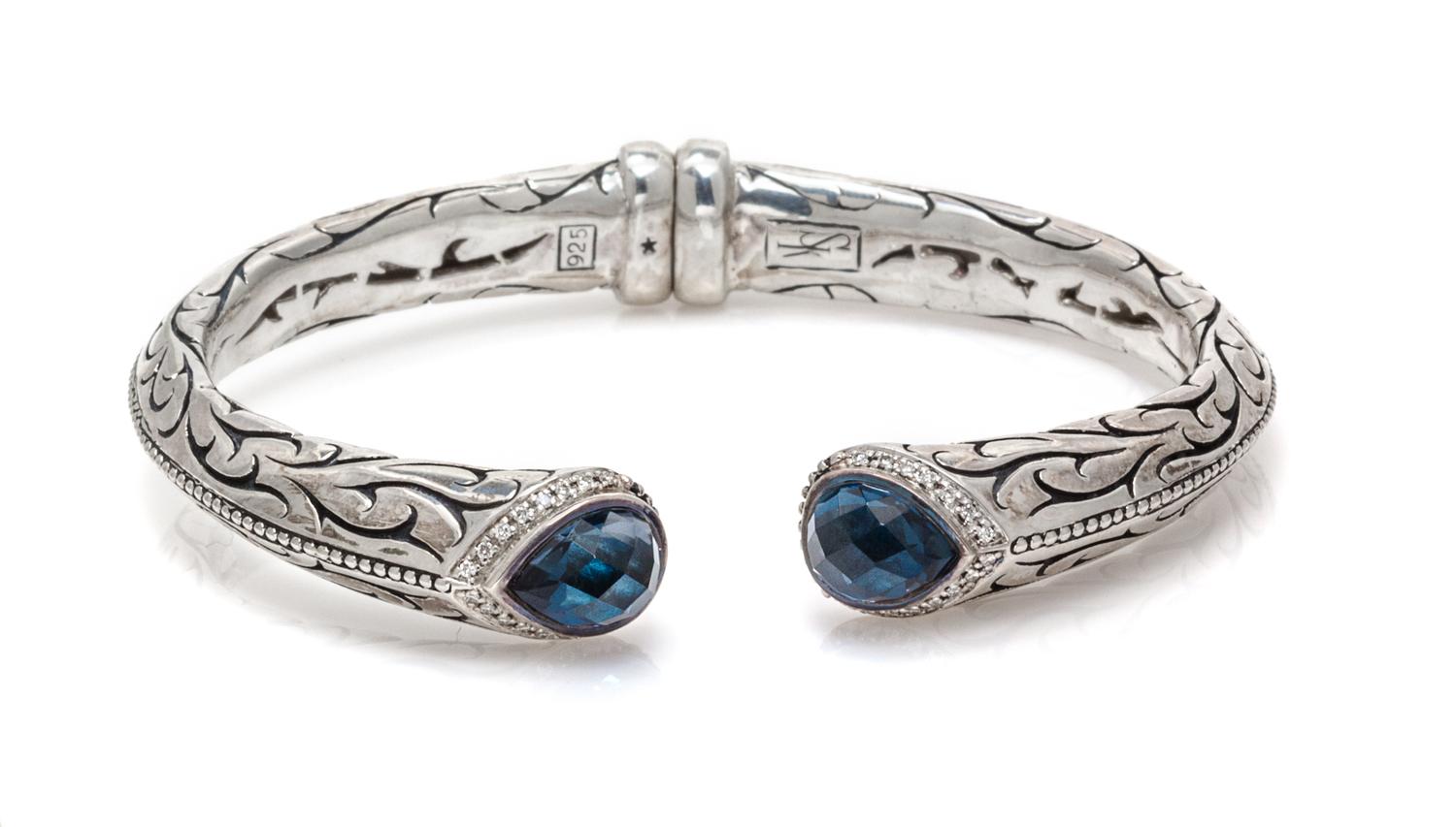 A Collection of Sterling Silver and Blue Topaz Jewelry, Scott Kay, 55.00 dwts.