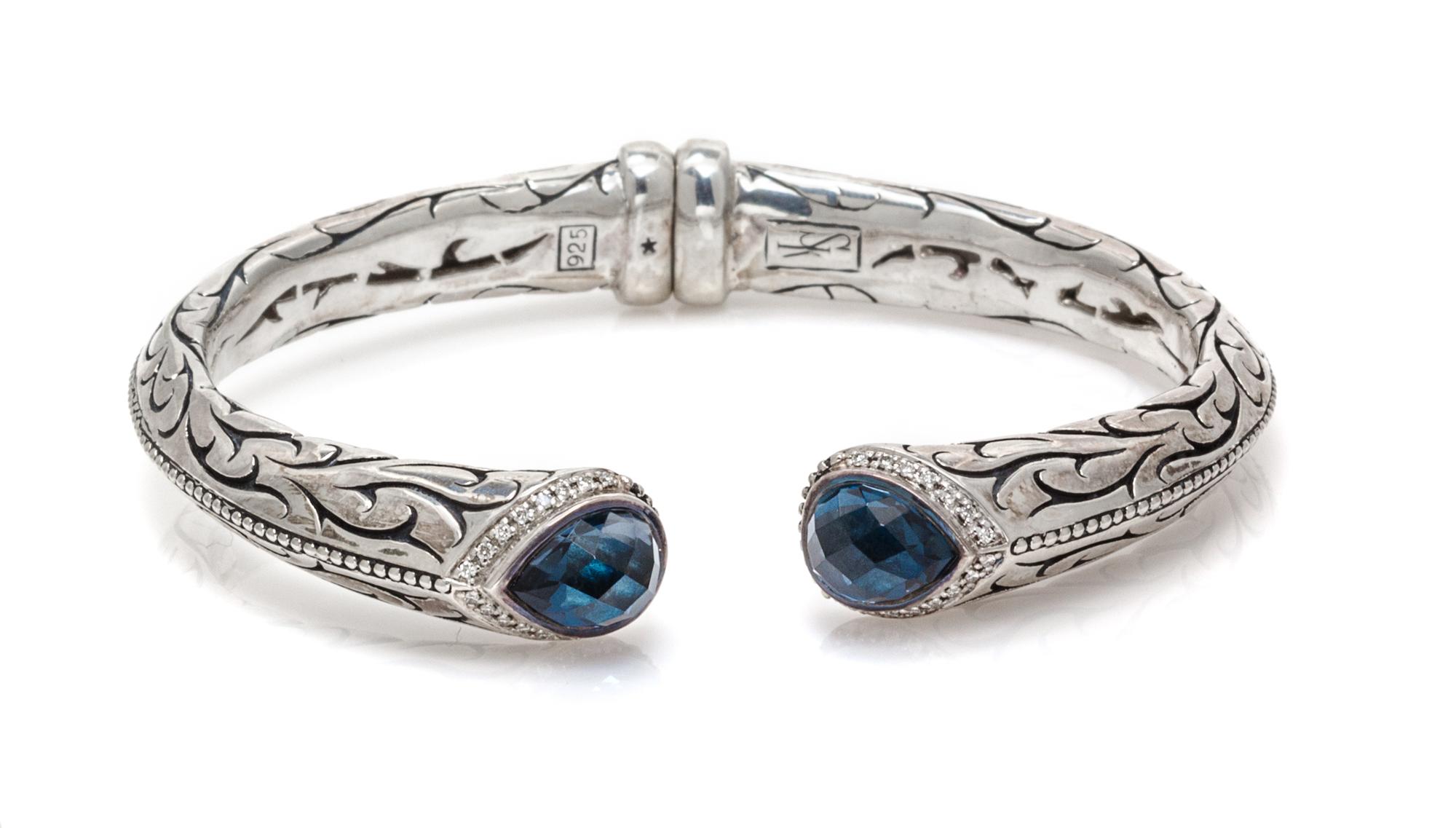 A Collection of Sterling Silver and Blue Topaz Jewelry, Scott Kay, 55.00 dwts.
