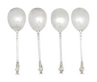 A Set of Four Charles I Silver Apostle Spoons