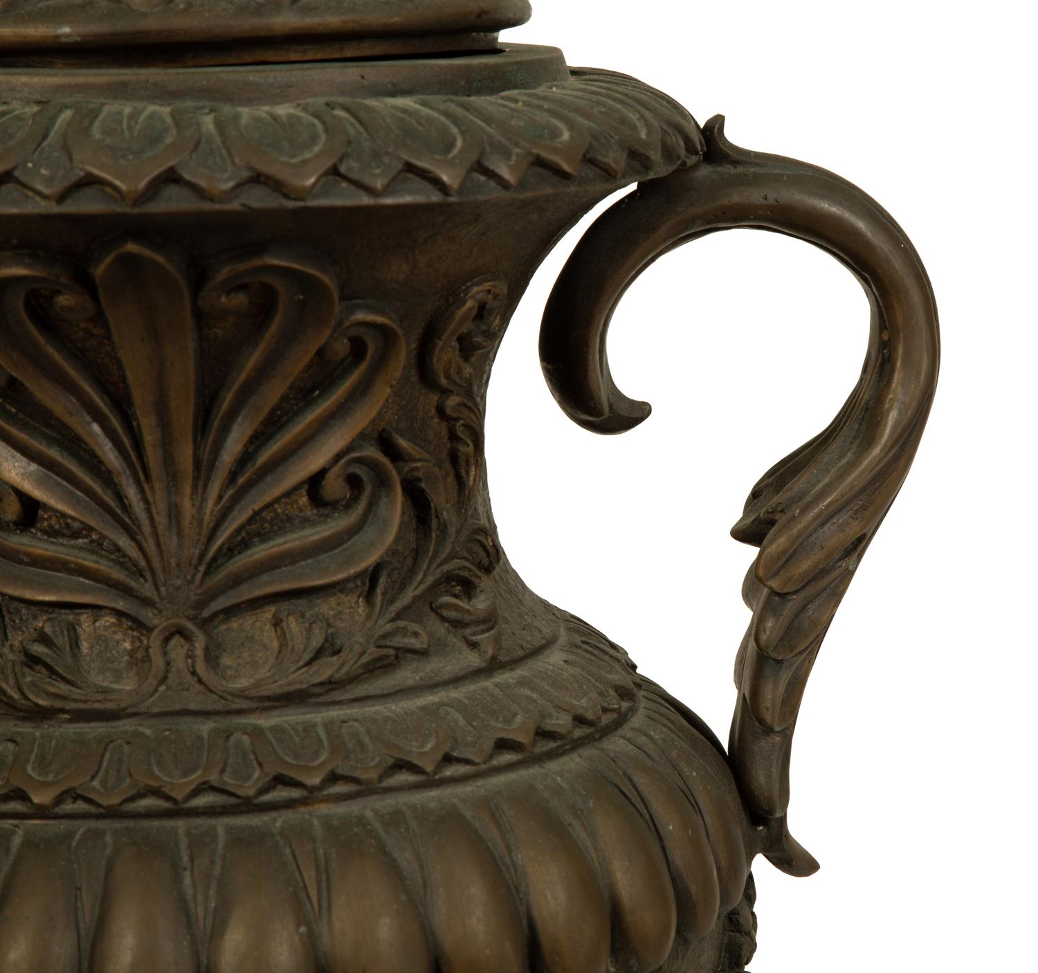 A Continental Bronze Campana Urn — 20TH CENTURY