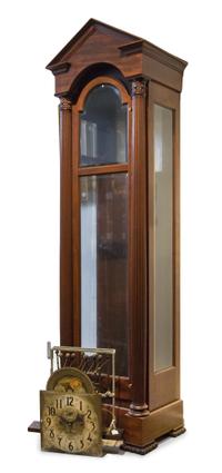 An American Tall Case Clock Height 81 1/2 x width 23 1/4 x depth 16 1/4 inches. — HERSCHEDE HALL CLOCK CO., CINCINNATI, OH, 20TH CENTURY