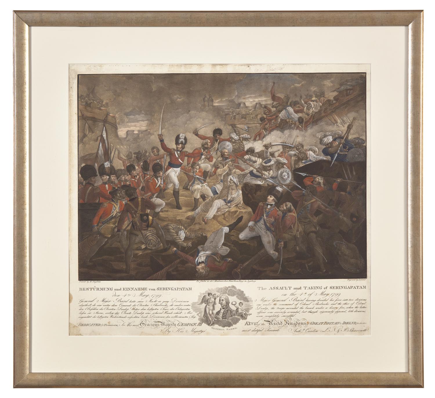 [British Isles] Cardon, Anth(ony)., and L. Schiavonetti. The Assault and Taking of Seringapatam and The Surrender of Two Sons of Tippo Sultaun