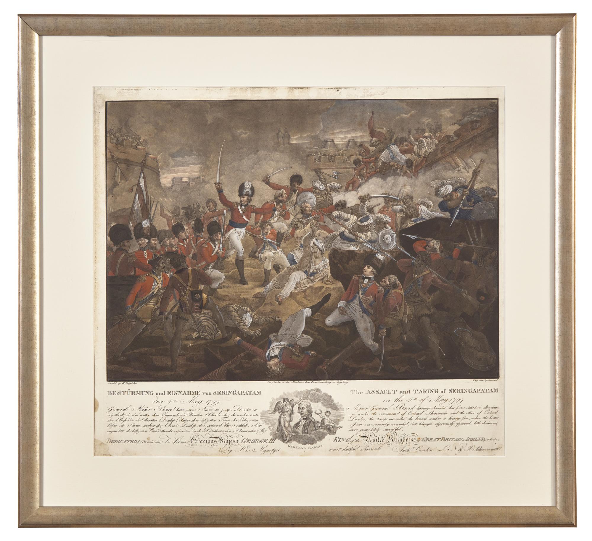 [British Isles] Cardon, Anth(ony)., and L. Schiavonetti. The Assault and Taking of Seringapatam and The Surrender of Two Sons of Tippo Sultaun