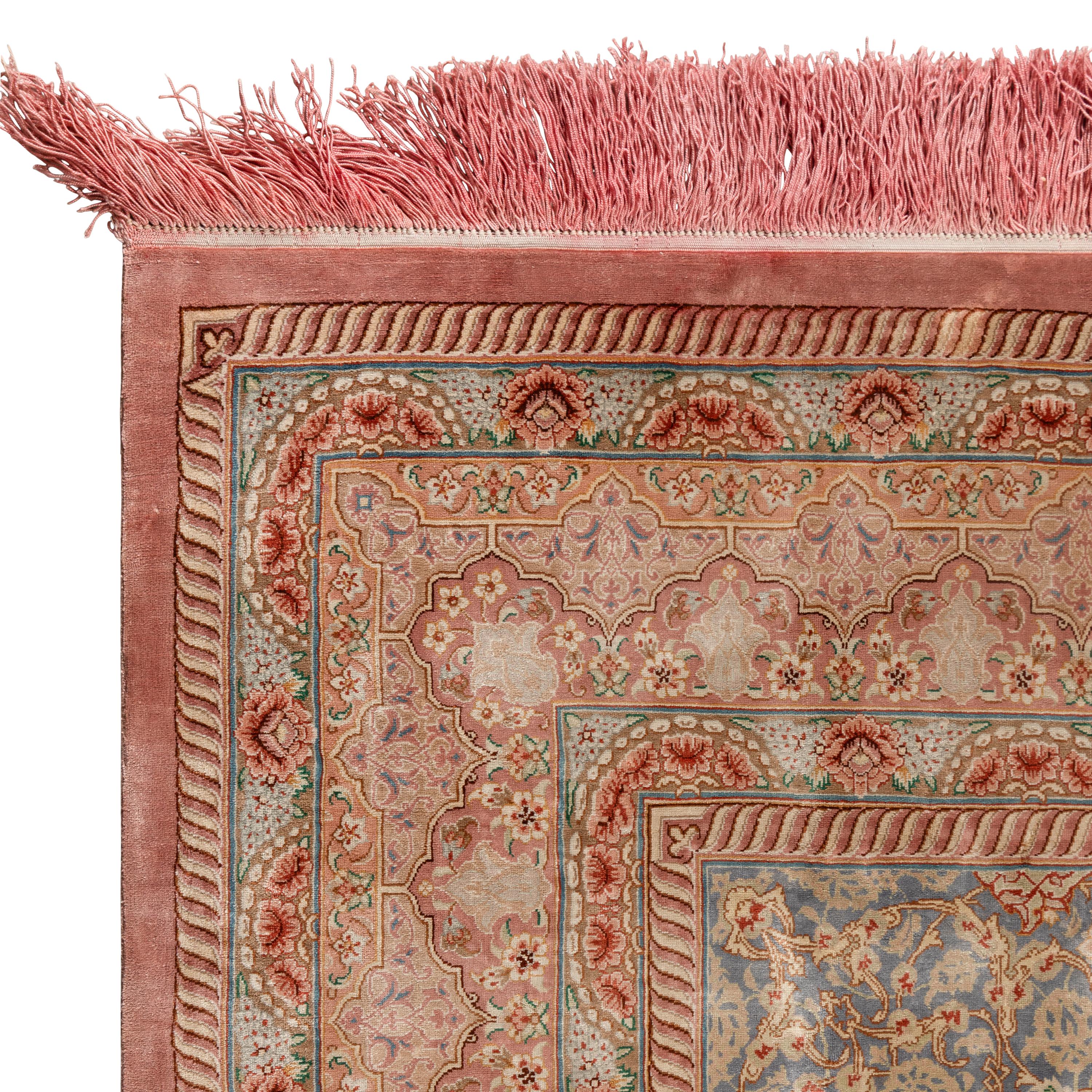 A Qom Silk Rug