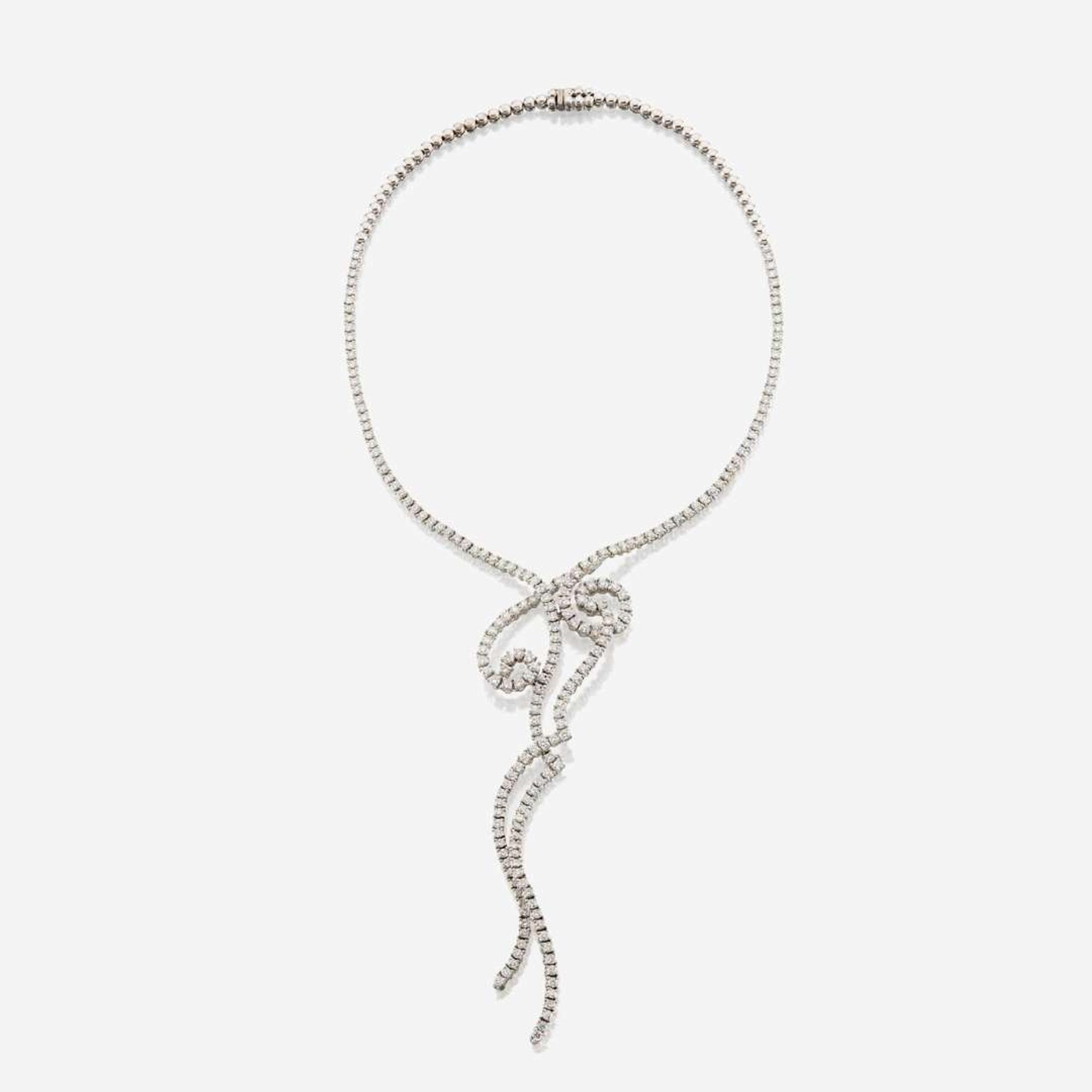 A diamond and white gold necklace designed by, Guiseppe Giacomello "Pino" & Chuang Yu