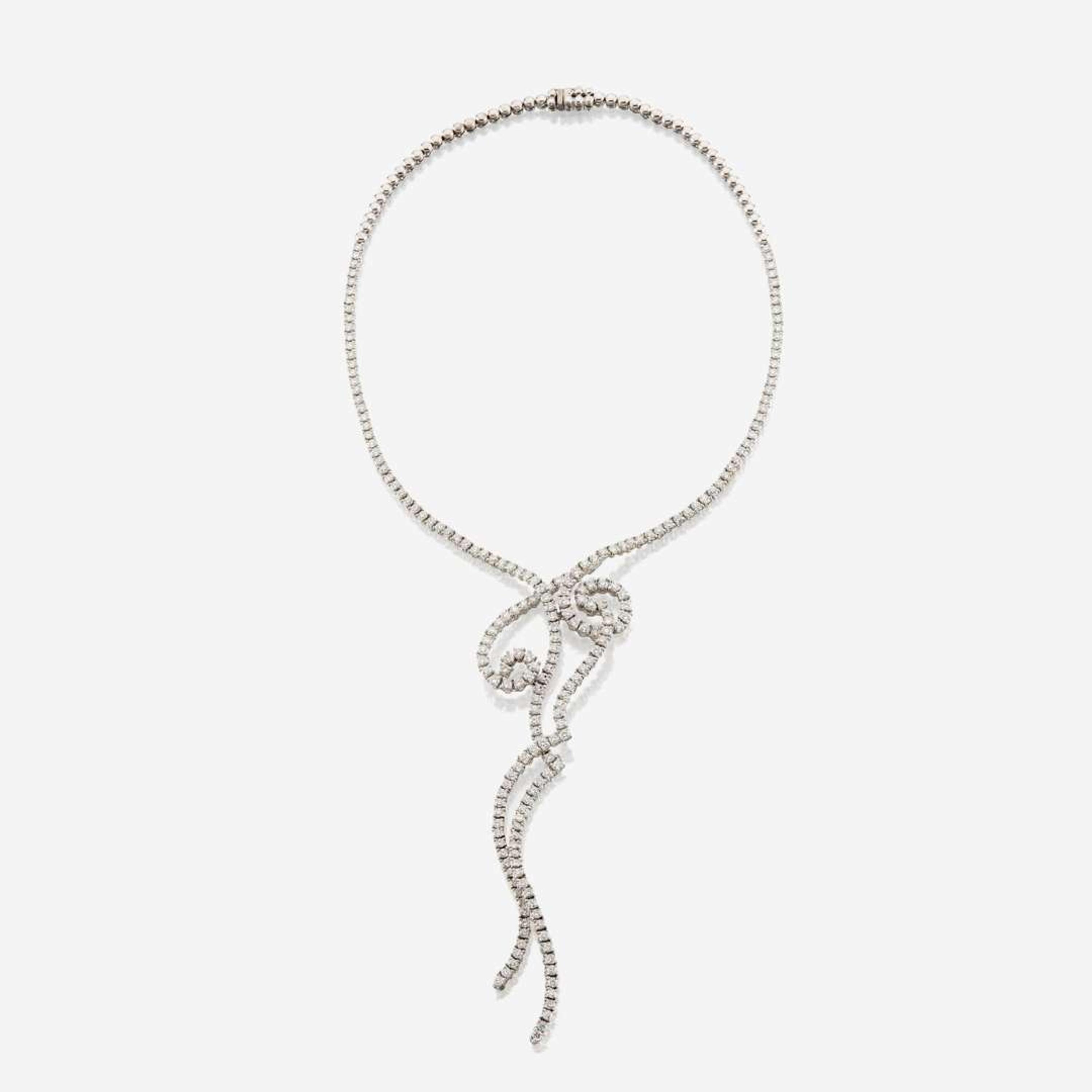 A diamond and white gold necklace designed by, Guiseppe Giacomello "Pino" & Chuang Yu