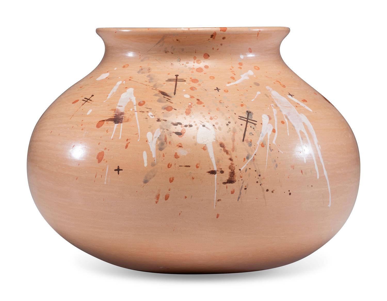 Polychrome Pottery Jar, with Modern Sikyatki Designs