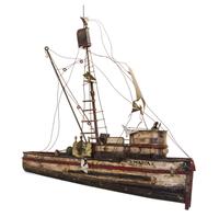 A Curtis Jere Gilt and Painted Metal Sculpture Height 31 x width 40 inches. — CIRCA 1960s