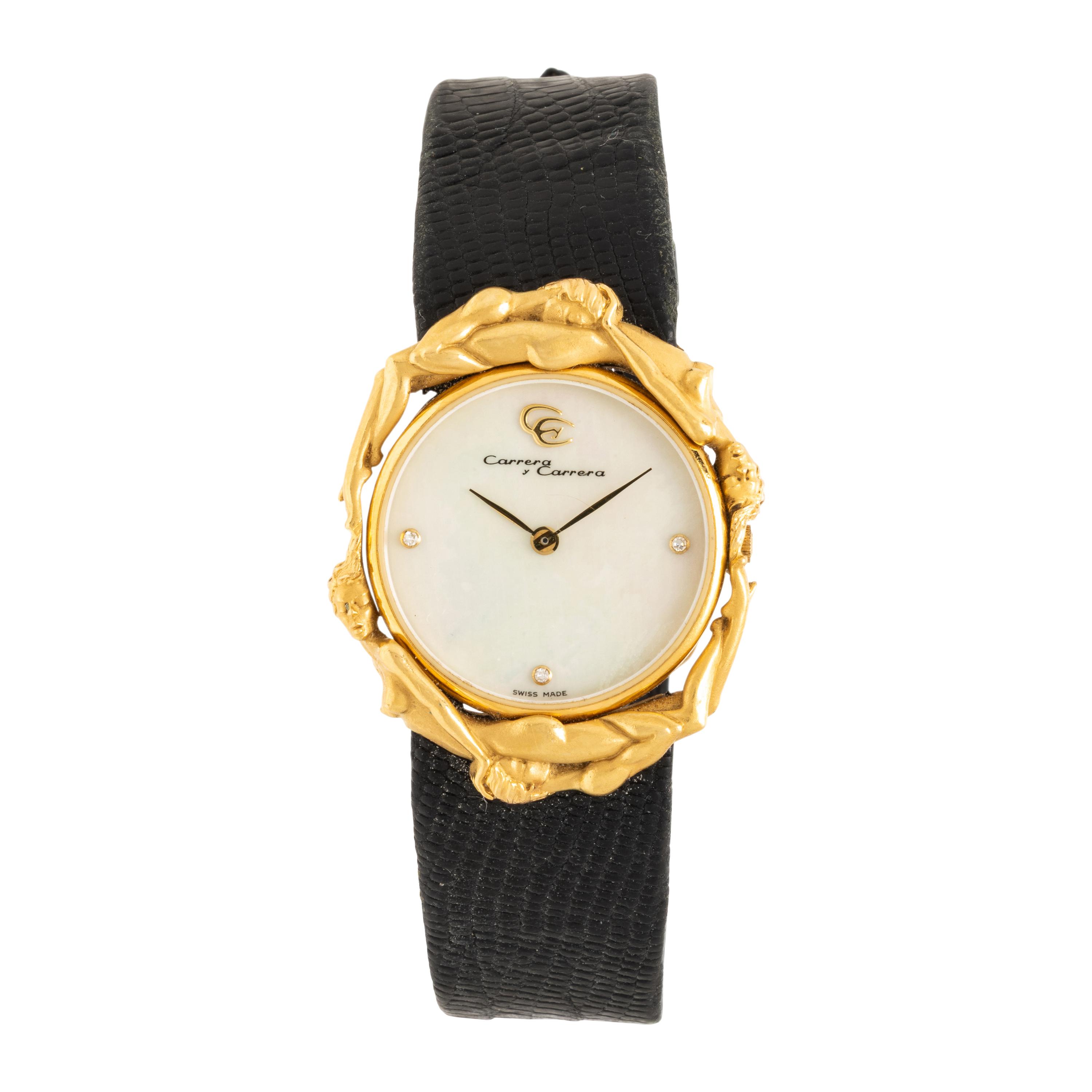 Carrera y Carrera, Ref. 31406, Yellow Gold 'Adam and Eve' Watch