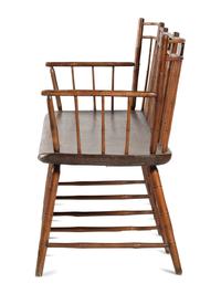 A Bamboo-Turned Birdcage Windsor Settee