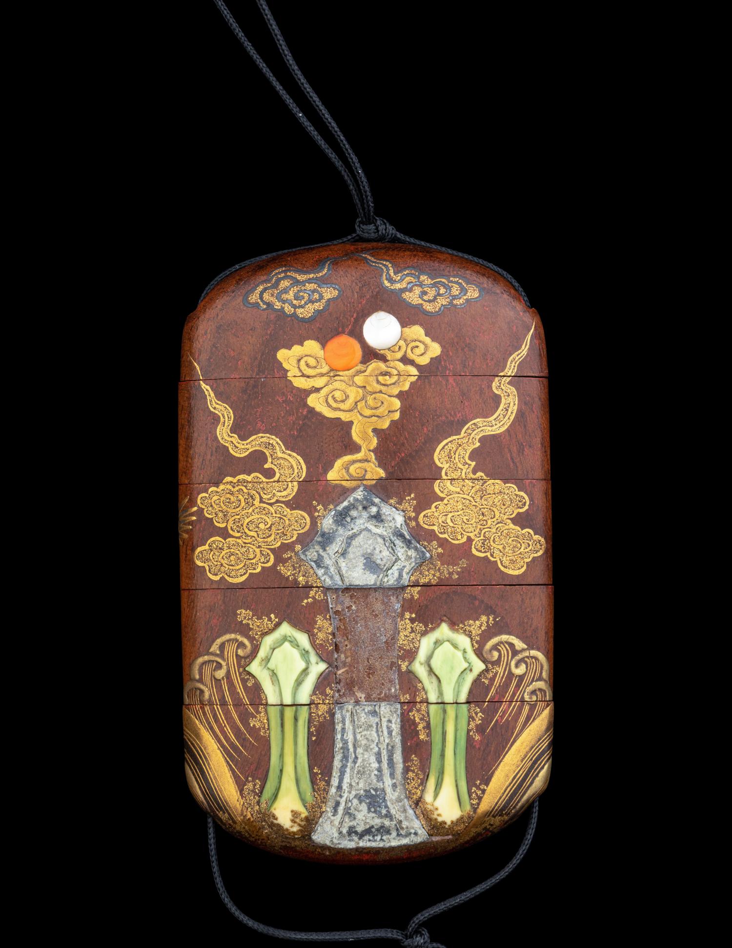 A Japanese Four-Case Lacquered Wood Inro
