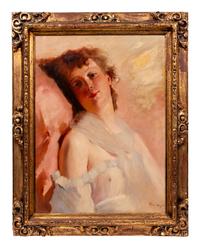 Portrait of a Young Beauty in a Sheer Blouse