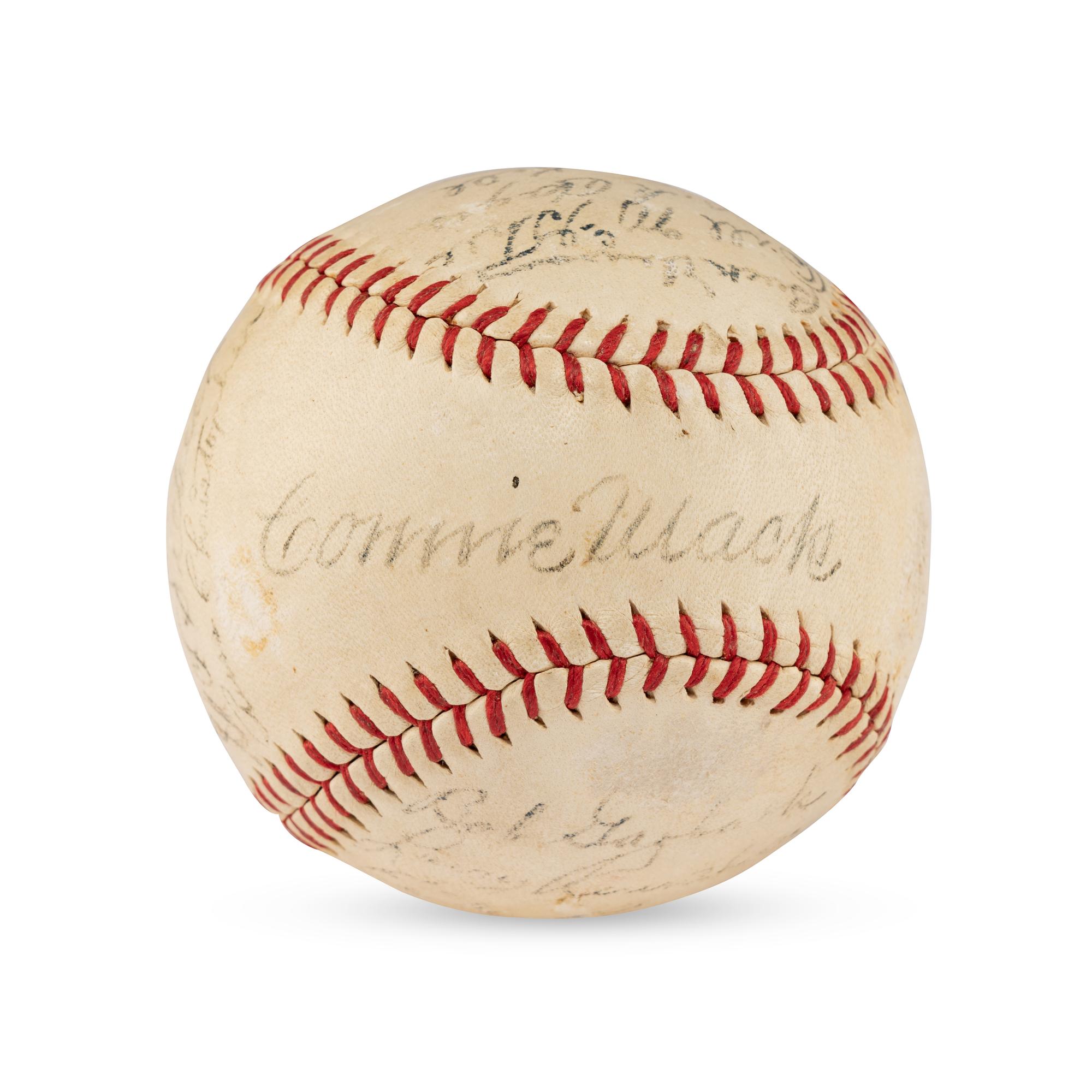 A 1944 Philadelphia Athletics Team Signed Autograph Baseball Featuring Connie Mack (Beckett Authentication Services Letter of Authenticity)